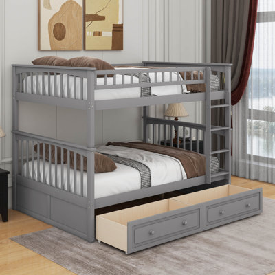 Full Over Full Bunk Bed With Drawers