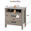 55cm W Manufactured Wood Bedside Table-84895430