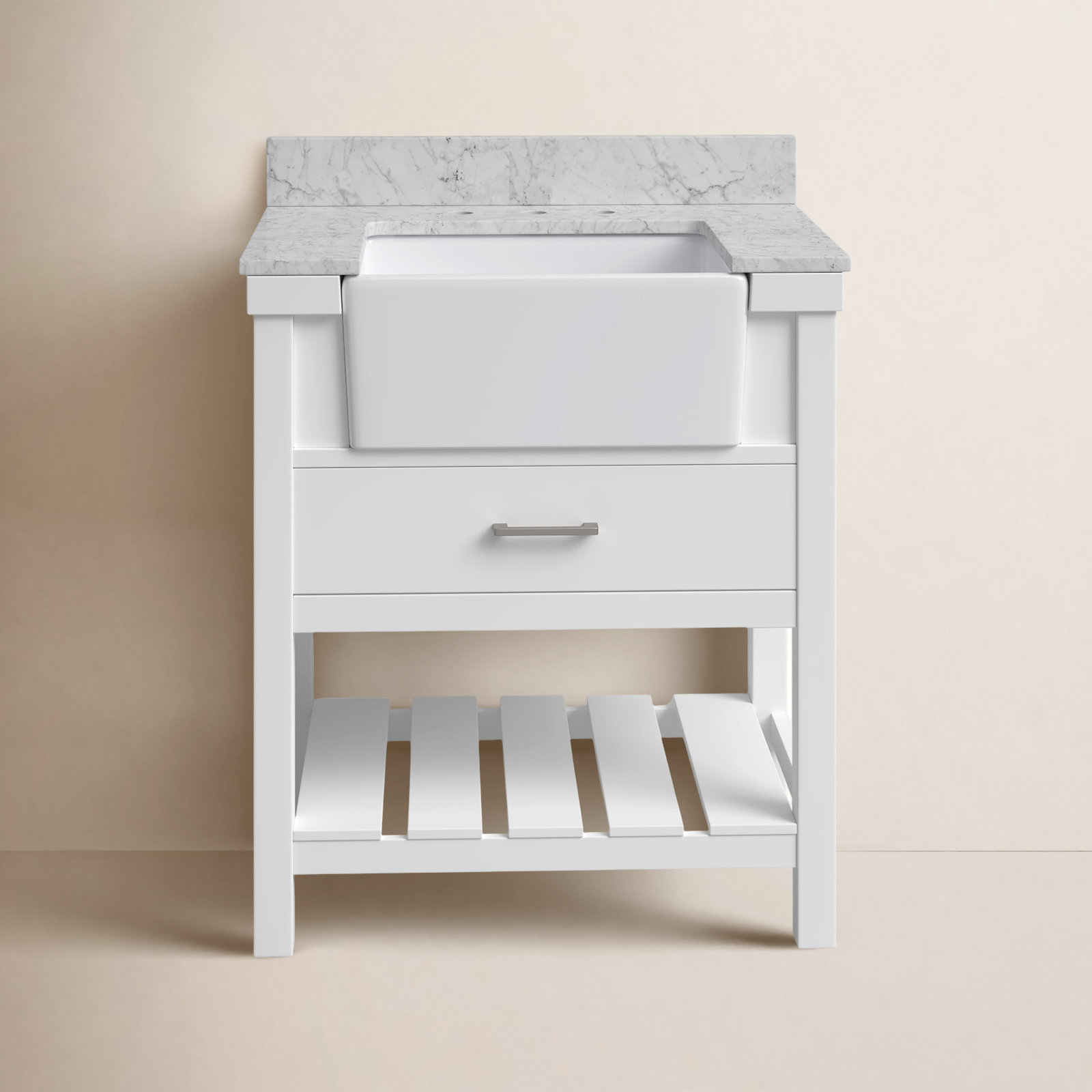 Pelaghia 30'' Single Bathroom Vanity, White