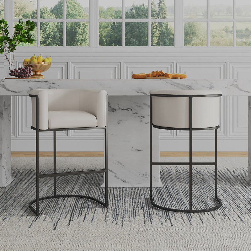 Tabouret de bar Cosmopolitan, Tabouret de bar (siège d'une hauteur de 29,5 po), Crème, crème