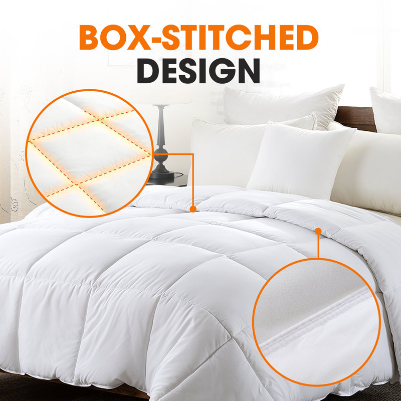 Twin White Down Alternative Cotton Comforter