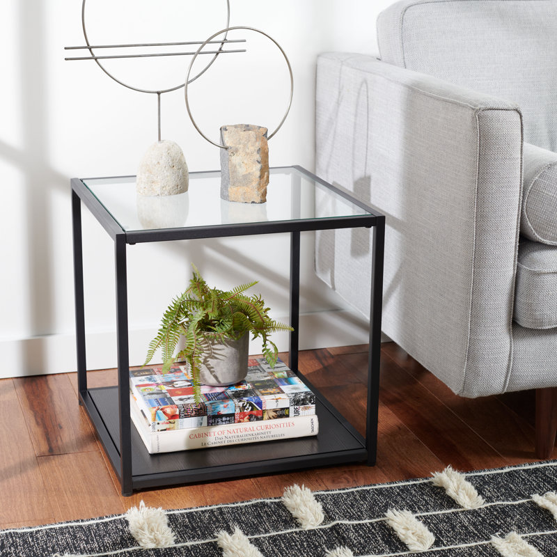 Clybourne Glass Top End Table