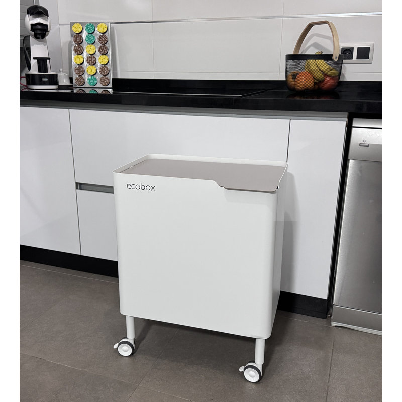 Jefferson Place 40 Litre Multi-Compartments Trash & Recycling Bin, Grey