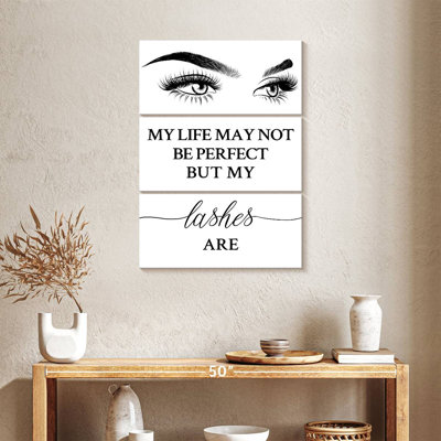 " Perfect Lashes " 3 Piece Art Set