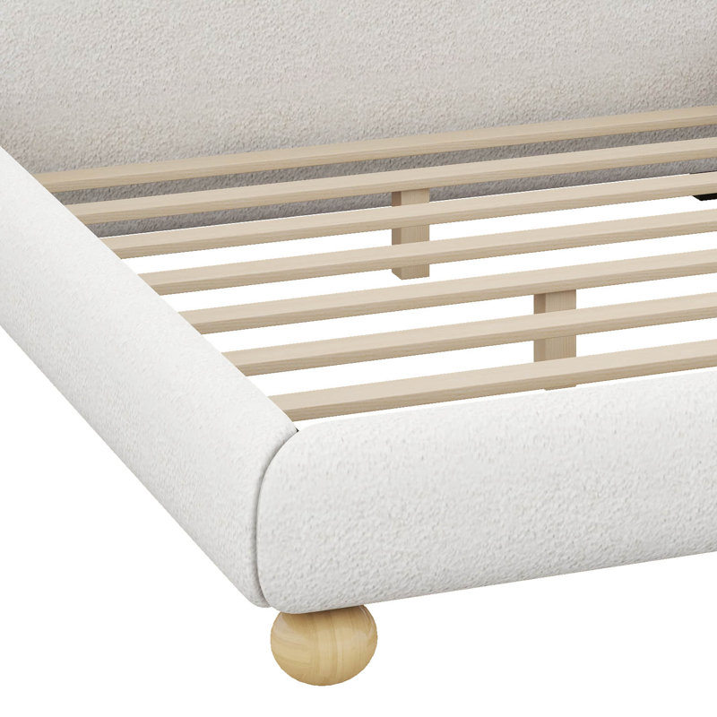 Lit tapissier Krasnoff, Brun / blanc