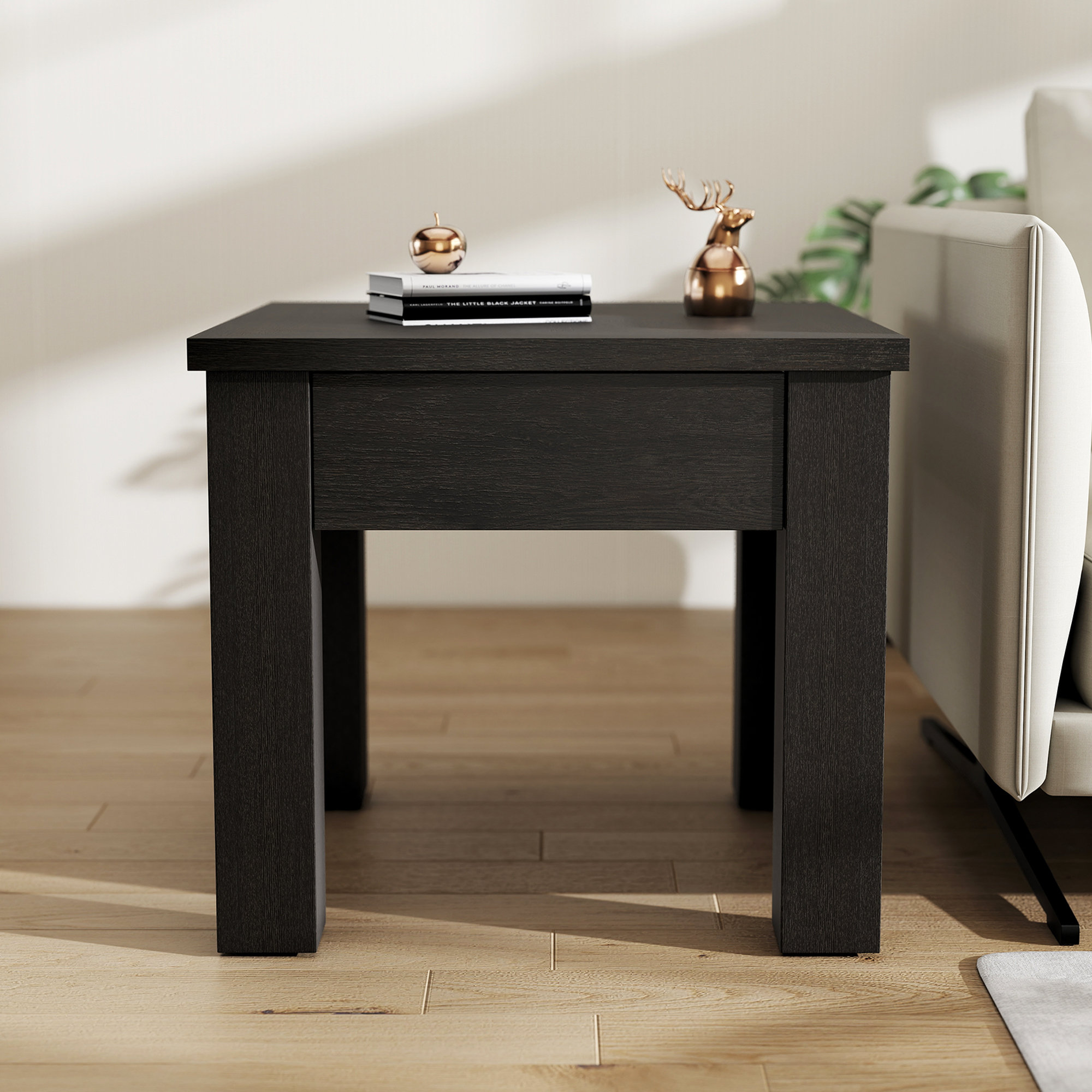 Dutton End Table, Cracked Espresso