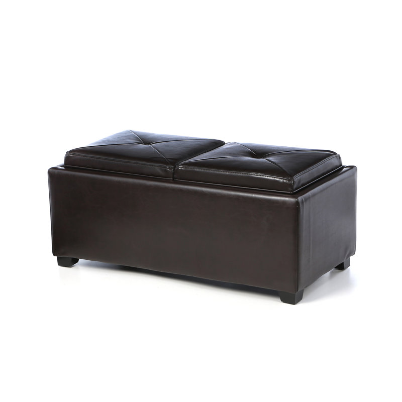 Amerion Faux Leather Ottoman