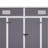 8ft W x 4ft D Pent Plastic Tool Shed