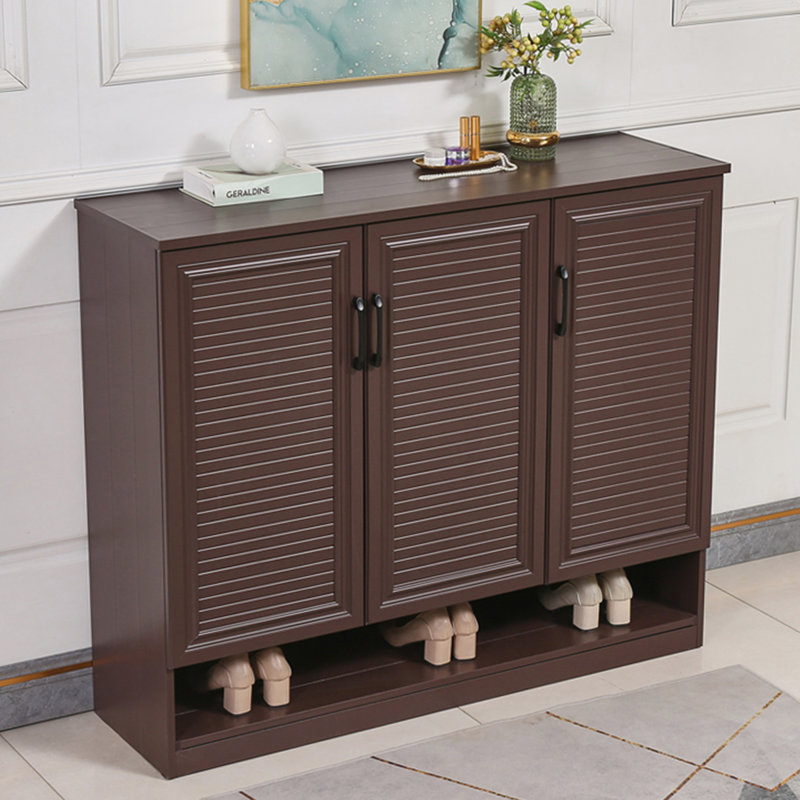 Rangement pour chaussures en aluminium brun noisette