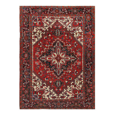 Canvello Silkroad Heriz Serapi Rust And Black Rug - 6'6'' X 8'11''