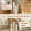 Ensemble de vases de sol en métal 3 pièces avec finition texturée blanche et accents dorés pour le vestibule du salon