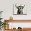  «Highland Cow Horizontal» par Silvia Vassileva, art mural sur toile, 16 po x 12 po