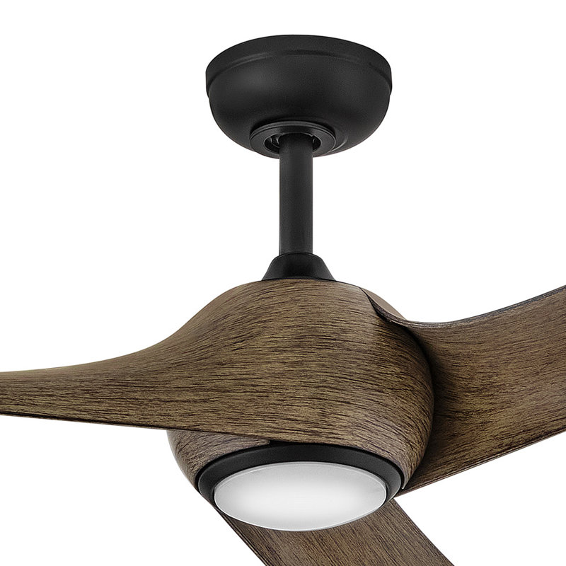 Hinkley Tiburon Ceiling Fan, Matte Black, Driftwood