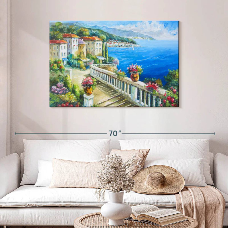 Gillard Greek Seaside Town, 30" H x 45" W