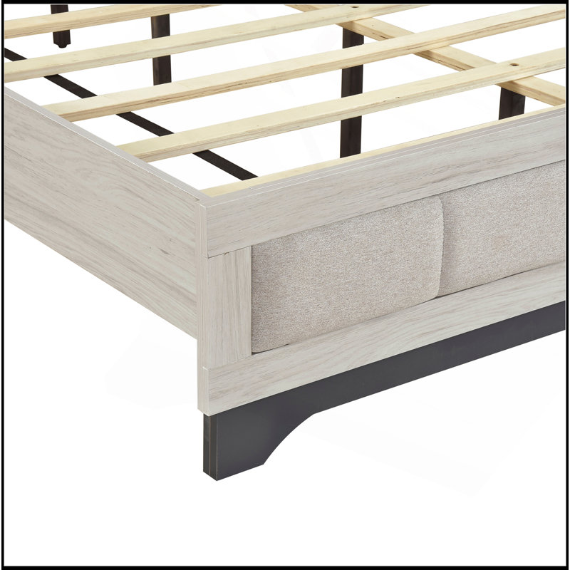 Meuble de chambre à coucher contemporain pour lit de tête de lit 2 pièces, Très grand lit