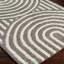 Charcoal Modern Shaggy Rug, Geometric Anti Slip Easy to Clean Rug For Living Room, Dining Room, Bedroom, Kitchen-1080356600