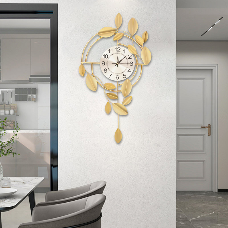 29.5X17.3” Silent Gold Wall Clock