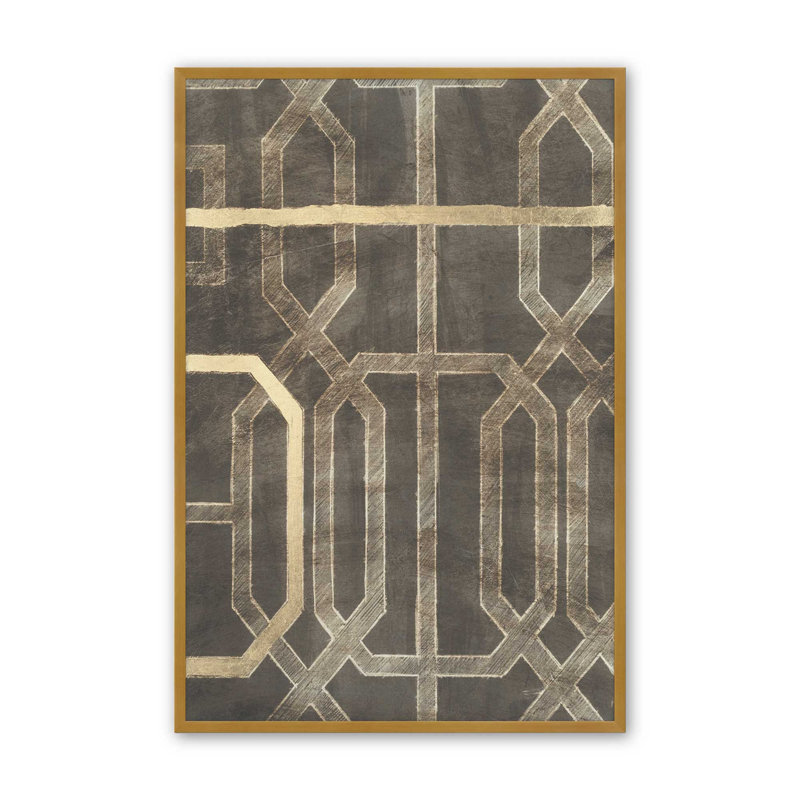 «Trellis Pattern III» par Ethan Harper, reproduction d'art, Impression sur cadre ouvert sans papier mat, H 16 po x l 12 po