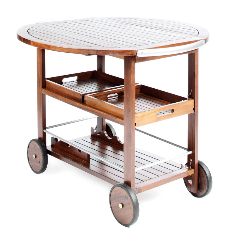 Porsha Solid Wood Bar Cart