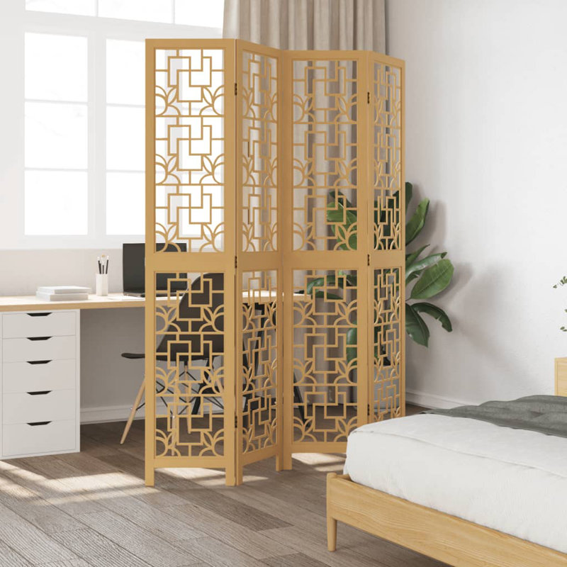 Chassidi Solid Wood Accent Room Divider, 200cm H x 145cm W