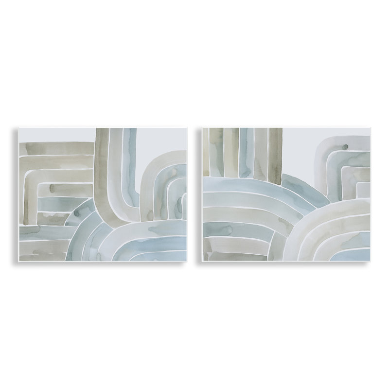 Ensemble de 2 plaques murales discrètes et discrètes, design par Grace Popp