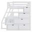 Lit mezzanine double avec 7 tiroirs, 2 tablettes et un bureau-305240642-305240645
