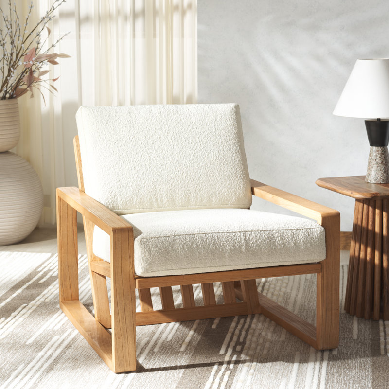Chaise d'appoint Rahmel Boucle, Naturel