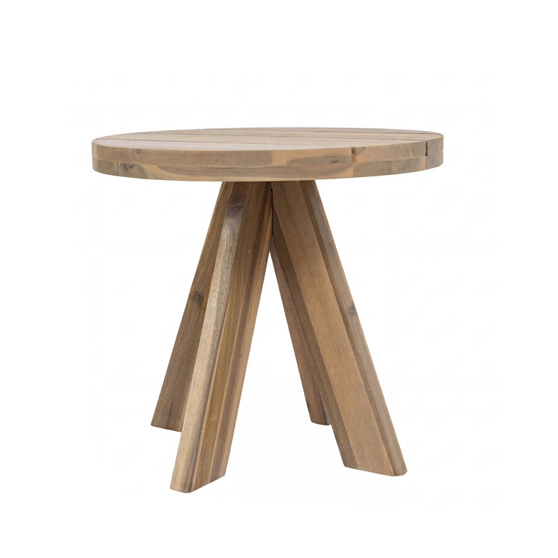 Table d'appoint d'extérieur en bois d'acacia Fenton, Gris chaleureux