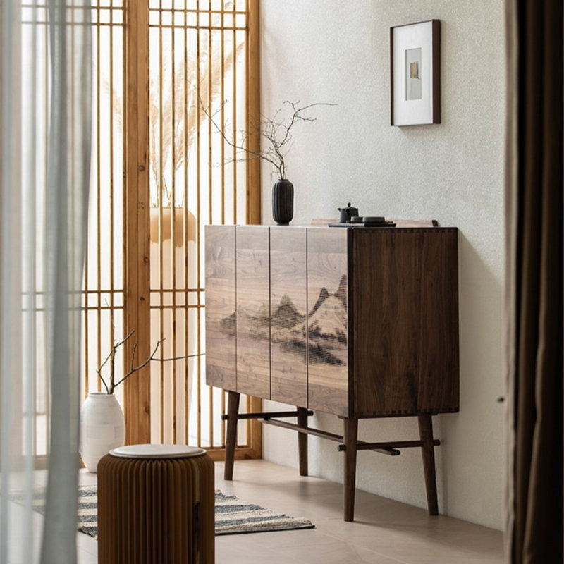 Medieval Mountain And Water Dining Sideboard