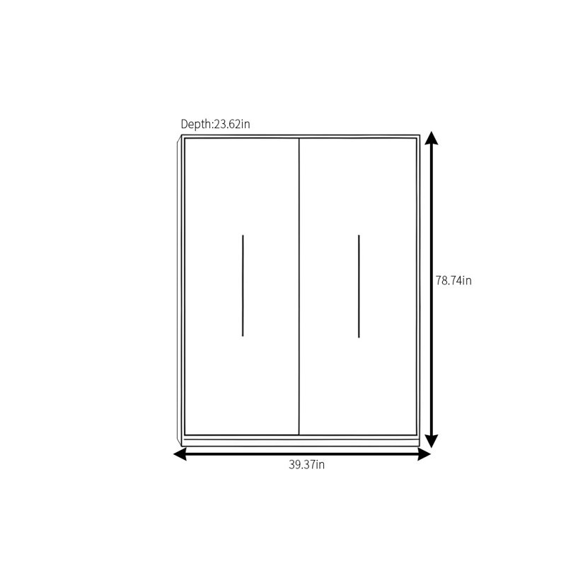 Julio, 79" H x 40" W x 24" D