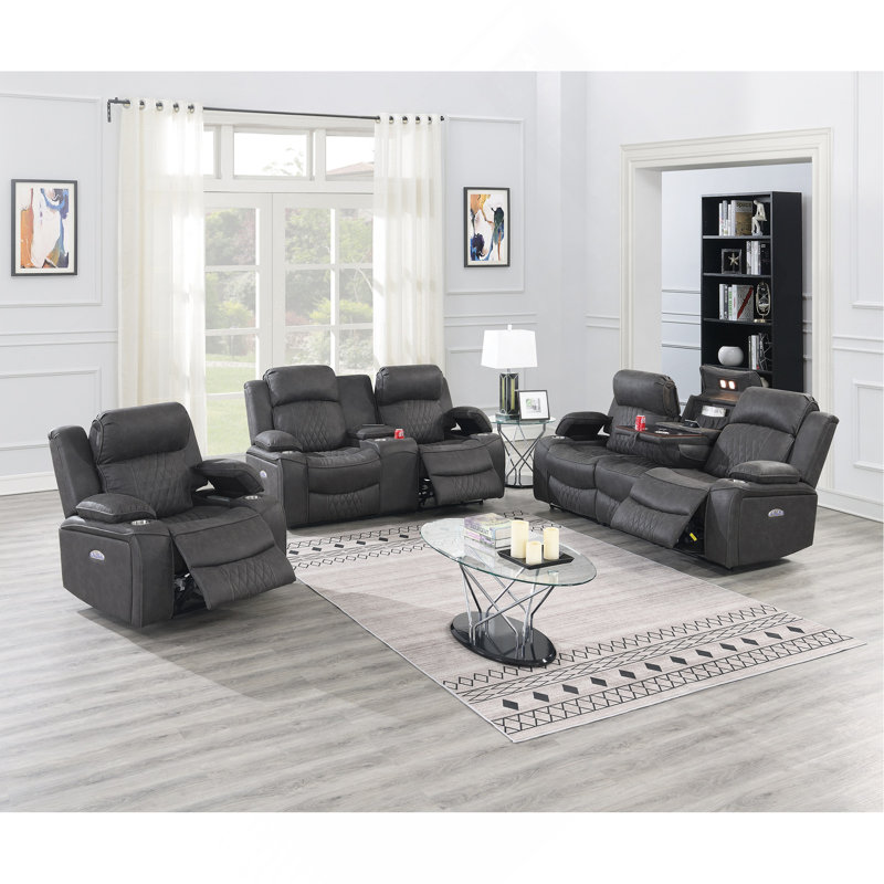 Fauteuil inclinable électrique Power Motion Chair 1pc, Gris anthracite