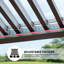 Pergola motorisée à persiennes en aluminium avec lumières DEL intégrées-130062239