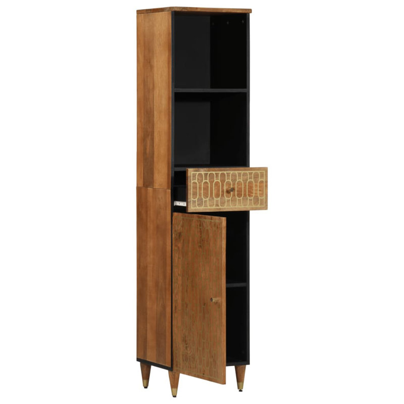 Ajahni Freestanding Bathroom Cabinet, Brown