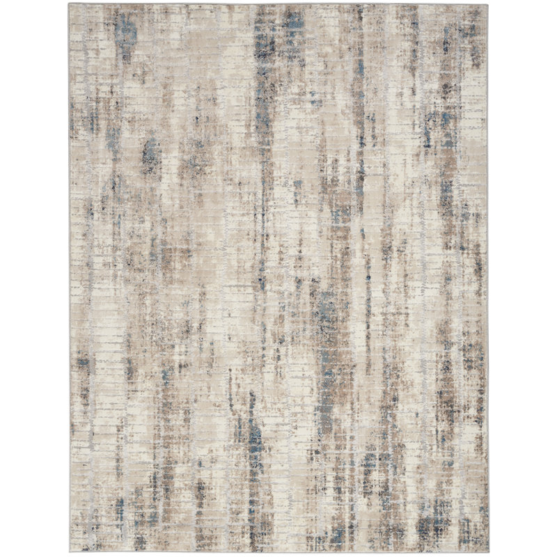 Abstract Indoor / Outdoor Rug, Rectangle 7' x 9'