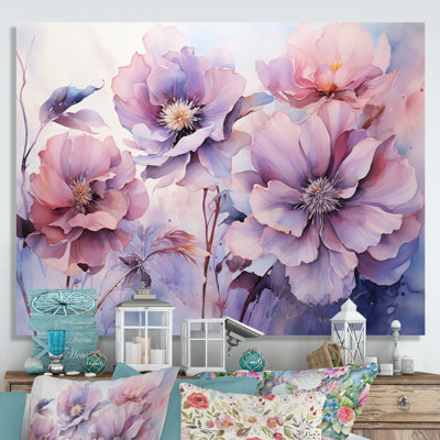 «Purple Tranquil Petals I» sur toile