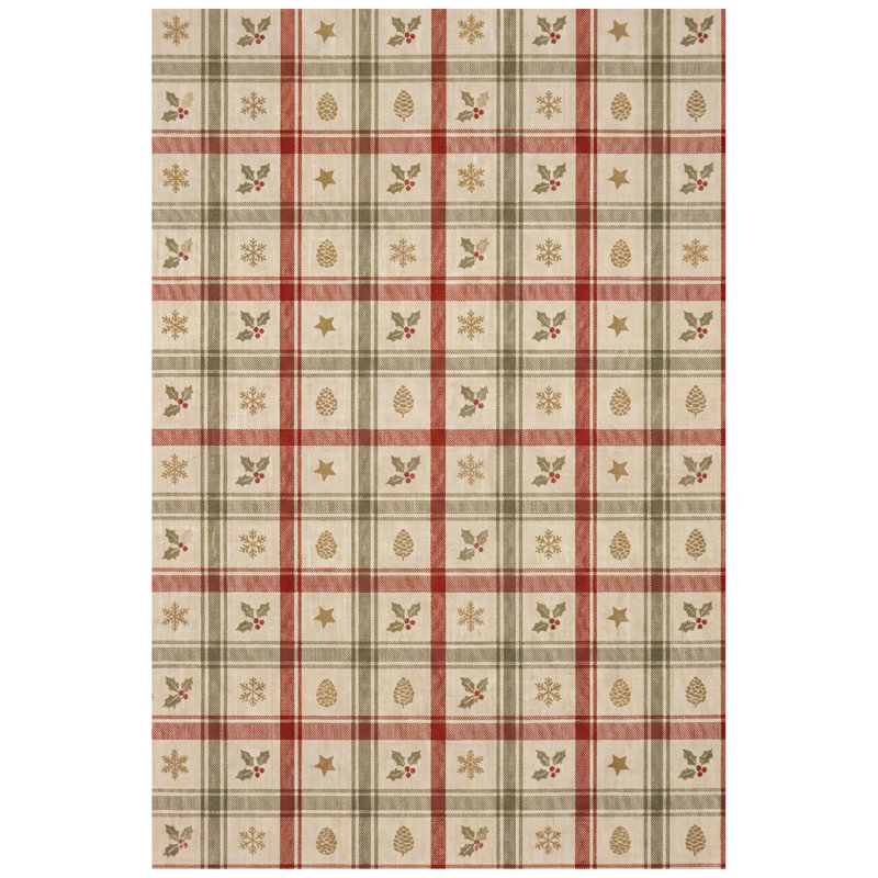 Tapis de Noël moderne Bingol, Rectangle 6 pi 7 po x 8 pi 6 po
