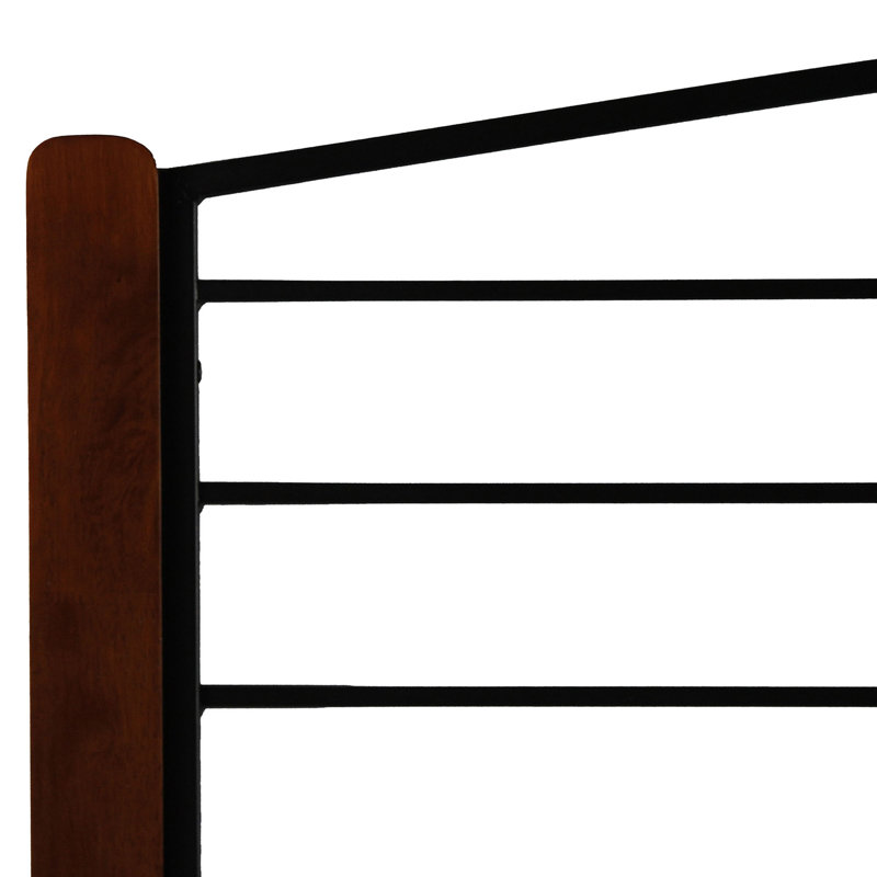 Silberman Solid Wood Steel Slat Open-Frame Headboard, Twin