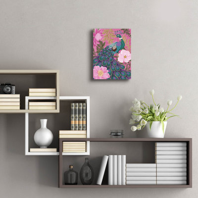  «Pretty Peacock» par Cat Thurman Designs, art mural en verre acrylique, 12 po x 16 po
