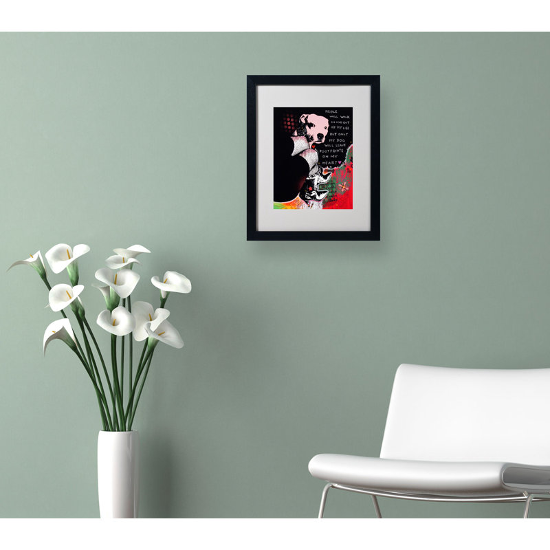 «Girl Best Friend» par Kuhnhenn, impression, H 14 po x l 11 po x P 0,5 po, Cadre noir, Blanc
