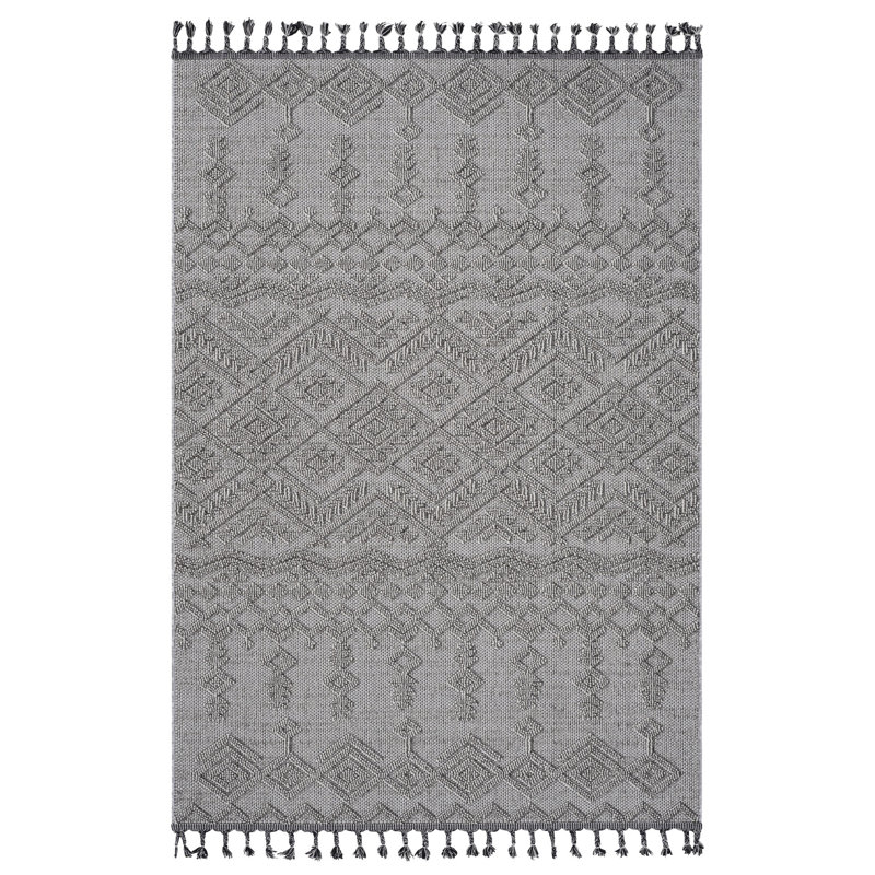 Tapis blanc tissé et 5 x 7 po - non délesté, teint, doux pour un look douillet, salon, salle à manger, chambre à coucher, vestibule, chambre de bébé, dortoir, bureau, cuisine-salle à manger