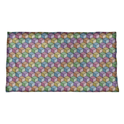Taie décorative à motif arc-en-ciel blanc Katelyn Elizabeth - Microfibre
