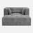 Boneless Modern Sofa With Removable Ottoman And Pillows-1564389737