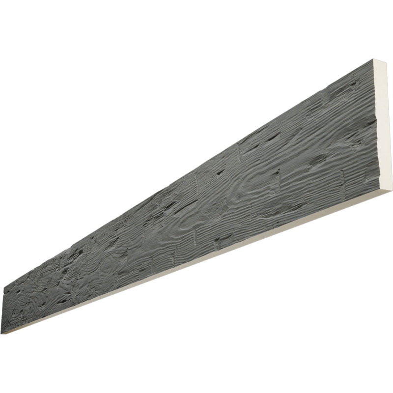 Planche de poutre en faux bois endurée à la main, H 6 po x l 144 po x P 1 po, Ardoise