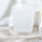 iDesign Mono Spa Rectangular Trash Can, Waste Basket, 2.5 Gallon, Frost