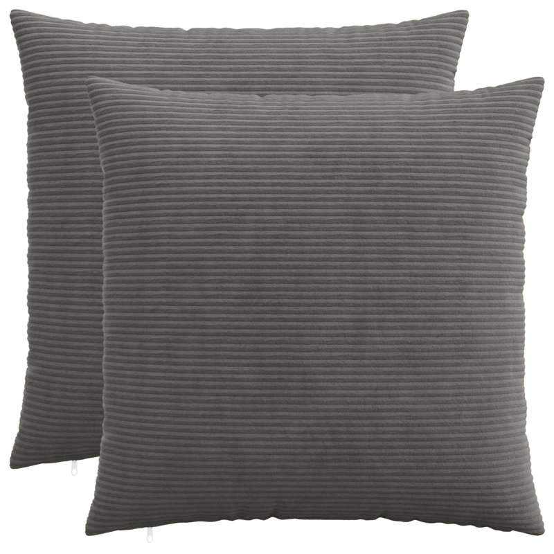 Anthracite Cushion Cover, Square 65cm, Red Orange