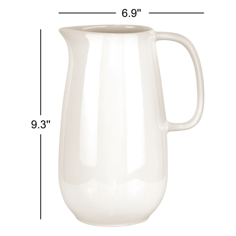 Mesa Ceramics Stoneware Pitcher, White