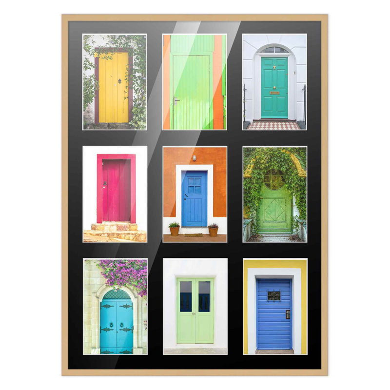 Cadre en bois, Naturel / Noir, 5 po x 7 po, 17,5 po x 23,5 po