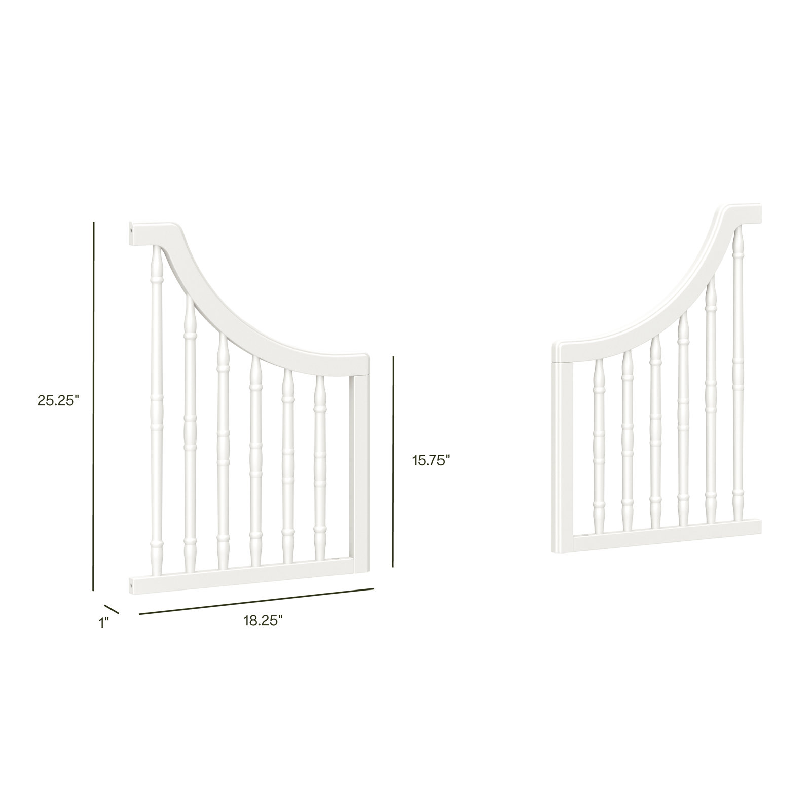 Liberty Toddler Bed Rail, White