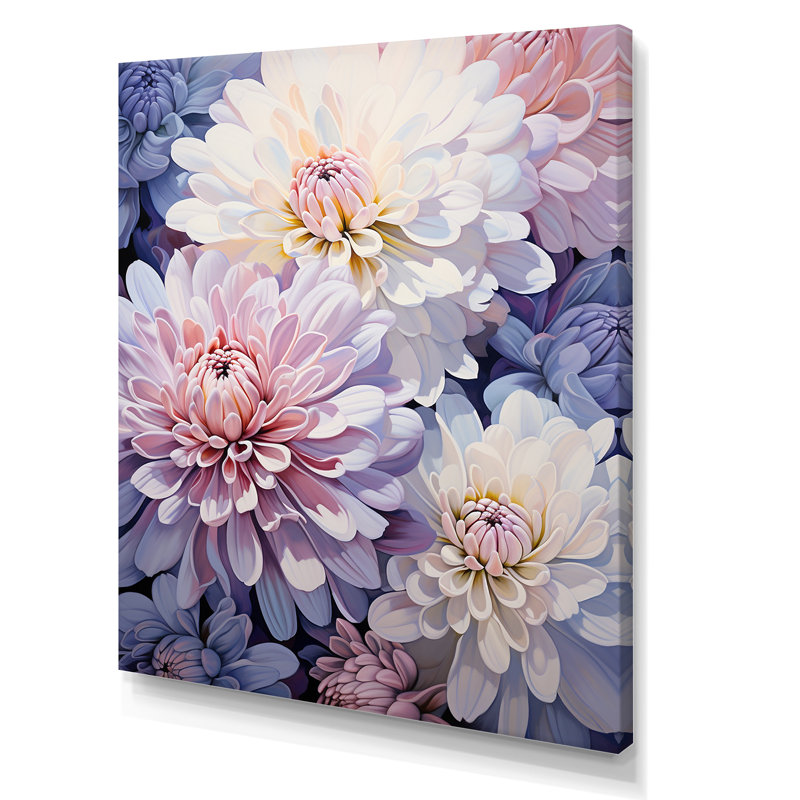 Minimalisme des mamans, peinture en mauve et blanc sur toile, Toile tendue, H 32 po x l 24 po