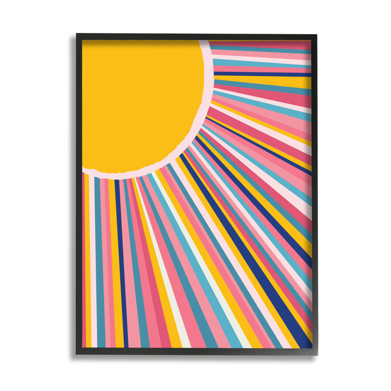 "Bold Iris Sunbeam", formes géométriques abstraites, art mural par Lisa Perry White, H 16 po x l 20 po